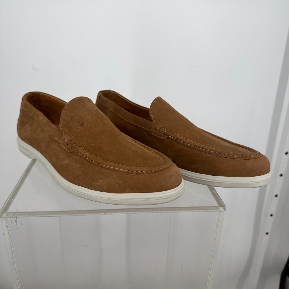 Peter Millar Excursionist Nubuck Venetian Loafers Mens 10M Tan Slip On Sneakers